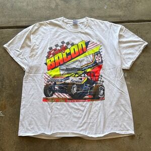 Vintage Brady Bacon 99 Macho Man Race Car Racing‎ Tee Mens 2XL T Shirt